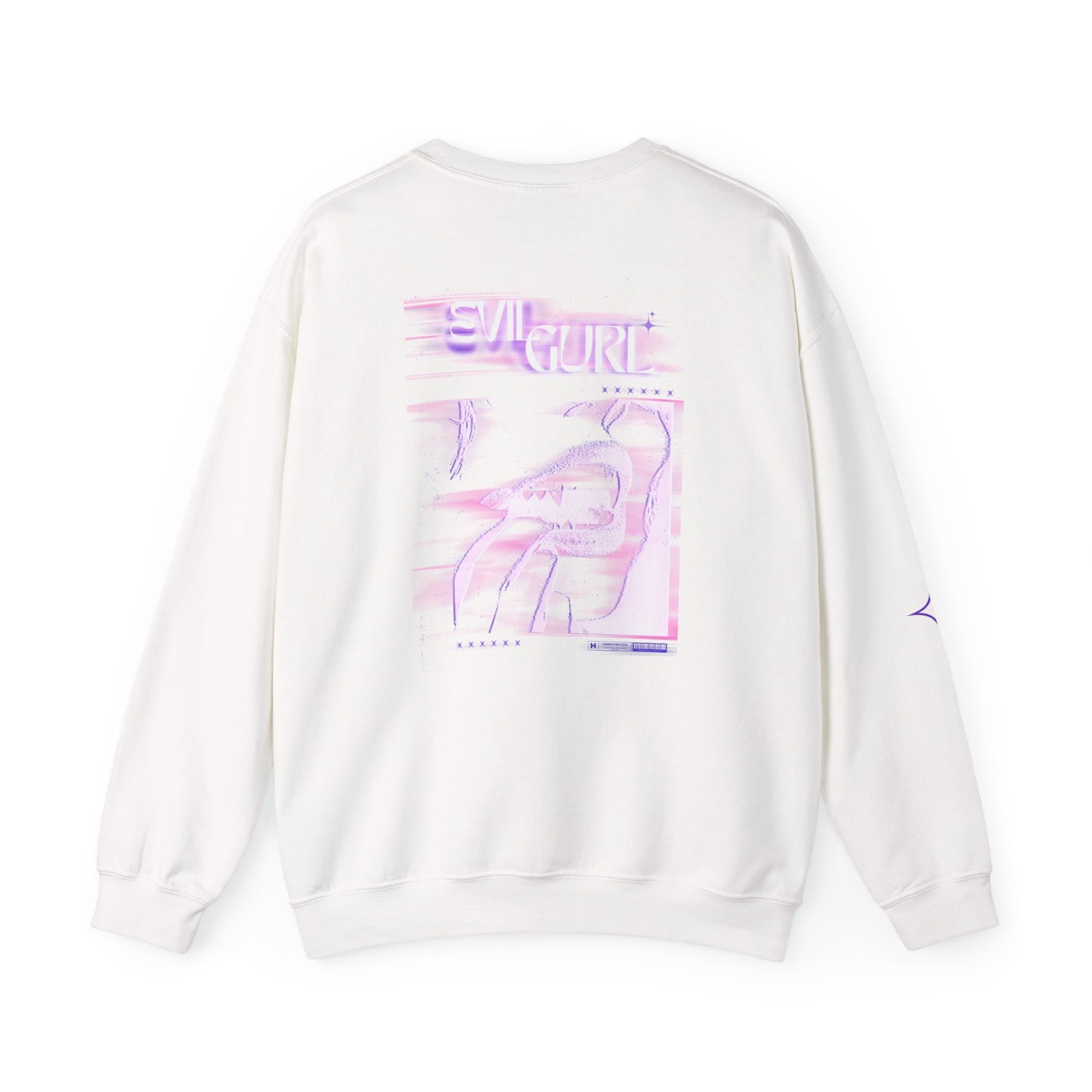 Crewneck Sweatshirt — Vaporwave EVILGURL Graphic
